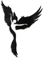 SIGNLEADER Metal Wall Art Decor Angel Minimalist Modern Abstract Wall Sculpture Hangings Home Decoration for Living Room, Bedroom, Bathroom, Kitchen, Outdoor - 24" Black