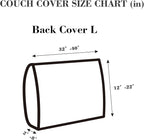 Sofa Covers Couch Covers for Sofa Pet Friendly Couch Cushion Covers Universal Sofa Covers Washable Stretch Slipcovers for Sectional Sofa (Texture Metal Gray,Back Cover L)
