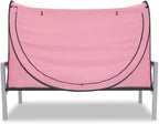 Privacy Pop up Eclipse Bed Tent Bed Drapes (Pink, Queen)