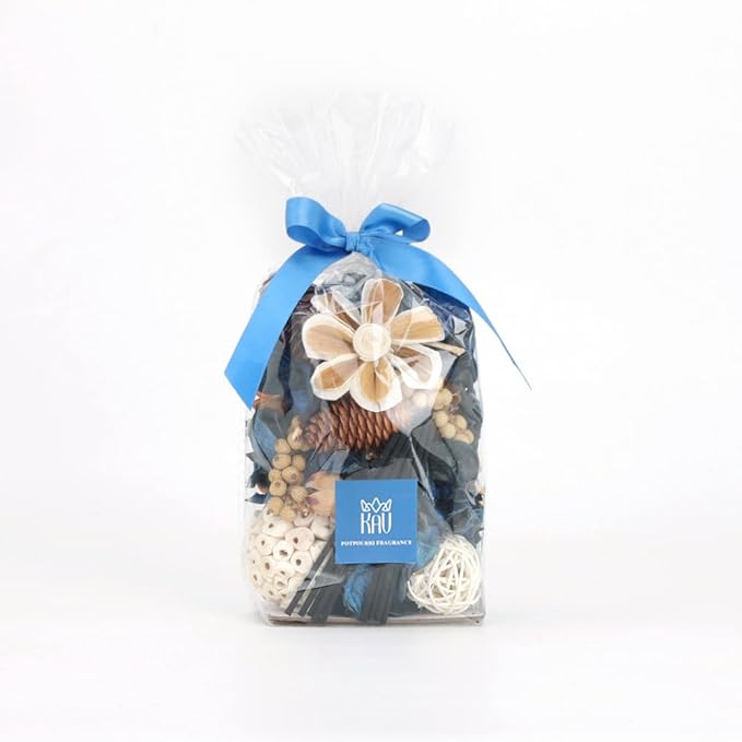 Potpourri Bowl Filler, Spring Pot pourri Dried Flower Vase Fill Mix, Home Decor Scented Dry Poporri, 3 Color Options Natural Flower Home Decor (Blue)