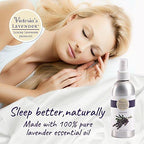 Victoria's Lavender Linen Spray - Aromatherapy Pillow Mist & Linen Spray, Soothing Lavender Essential Oil for Bed & Pillow Comfort, Ideal Holiday Gift, Handmade in Oregon, Made in USA (8 oz + 2 oz)