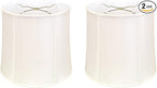Royal Designs, Inc. BSO-719-13WH-2 Drum Basic Lamp Shade, 11 x 13 x 11, White, 2-Pack