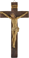 Artisan Flair Crucifix Wall Cross Resin Jesus Cross Statues Catholic Hanging Wall Decor (9.05 Inches)
