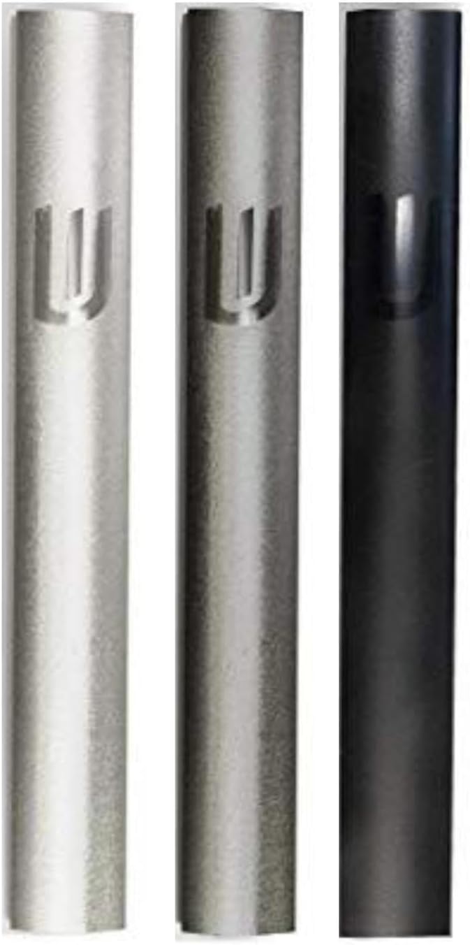 A&S Mezuzot Mezuza Aluminum Waterproof Case Peel & Stick Easy Installation Home Blessing (Silver, 7inch)