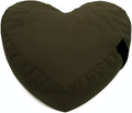 Heart Shaped Zafu Meditation Pillow for Yoga - Organic Buckwheat Filled Valentines Heart Pillow - Zen Kneeling Prayer Pad for Sitting on Floor, Yoga Cushion - Made in USA - 14"X16", Earth