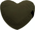 Heart Shaped Zafu Meditation Pillow for Yoga - Organic Buckwheat Filled Valentines Heart Pillow - Zen Kneeling Prayer Pad for Sitting on Floor, Yoga Cushion - Made in USA - 14"X16", Mother Earth