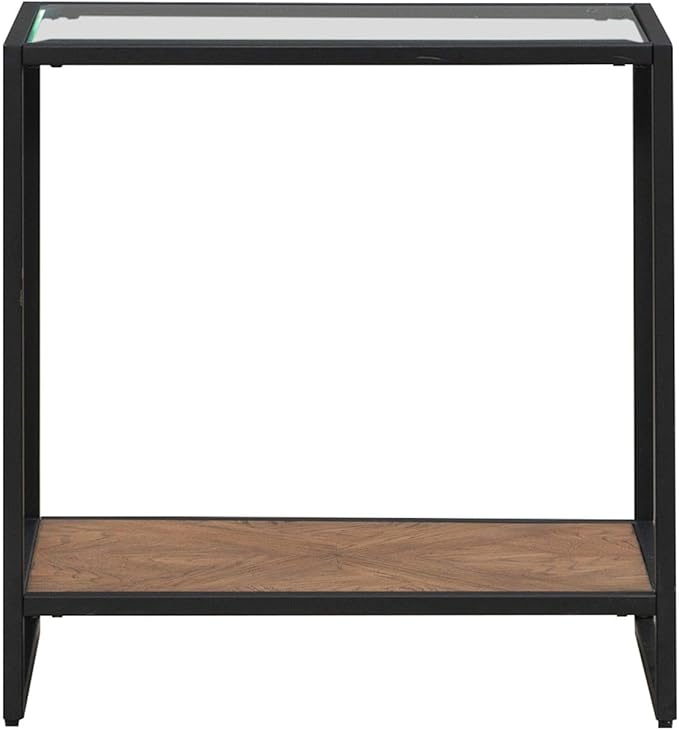 Liberty Furniture Bedford Chairside Table for Living Room - Weathered Oak