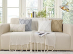 decorUhome Spring Euro Sham Throw Pillow Covers 22x22 Inch Set of 2, Soft Plush Faux Fur Wool Pure White Couch Pillow Covers, Decorative Neutral Pillow Cases for Bed Sofa Living Room Home Decor