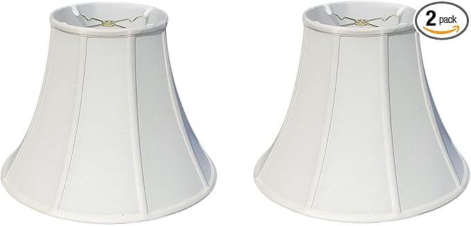 Royal Designs, Inc. BSO-704-16LNEG-2 True Bell Basic Lamp Shade, 8 x 16 x 12.6, Linen Eggshell, 2-Pack