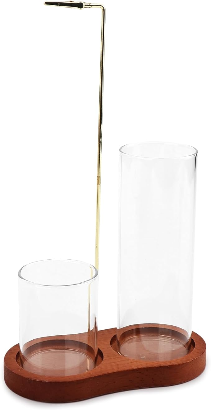 2 in 1 Glass Incense Holder, Incense Sticks Burner Holder with Storage, Anti-Ash Incenses Burner, Hang Upside Down Incenses Holder for Meditation Yoga Spa Home Decor