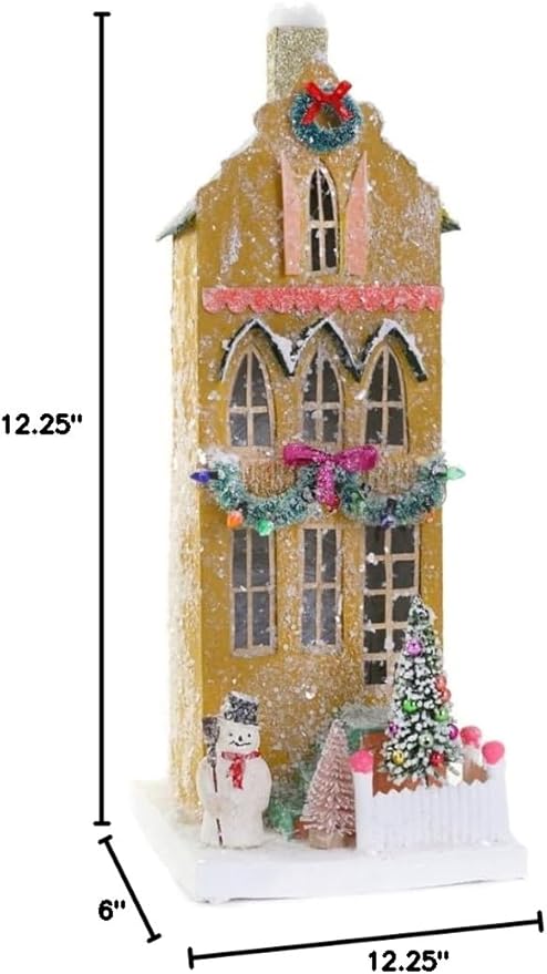 Cody Foster & Co Mustard Townhouse Christmas Village Building HOU-340