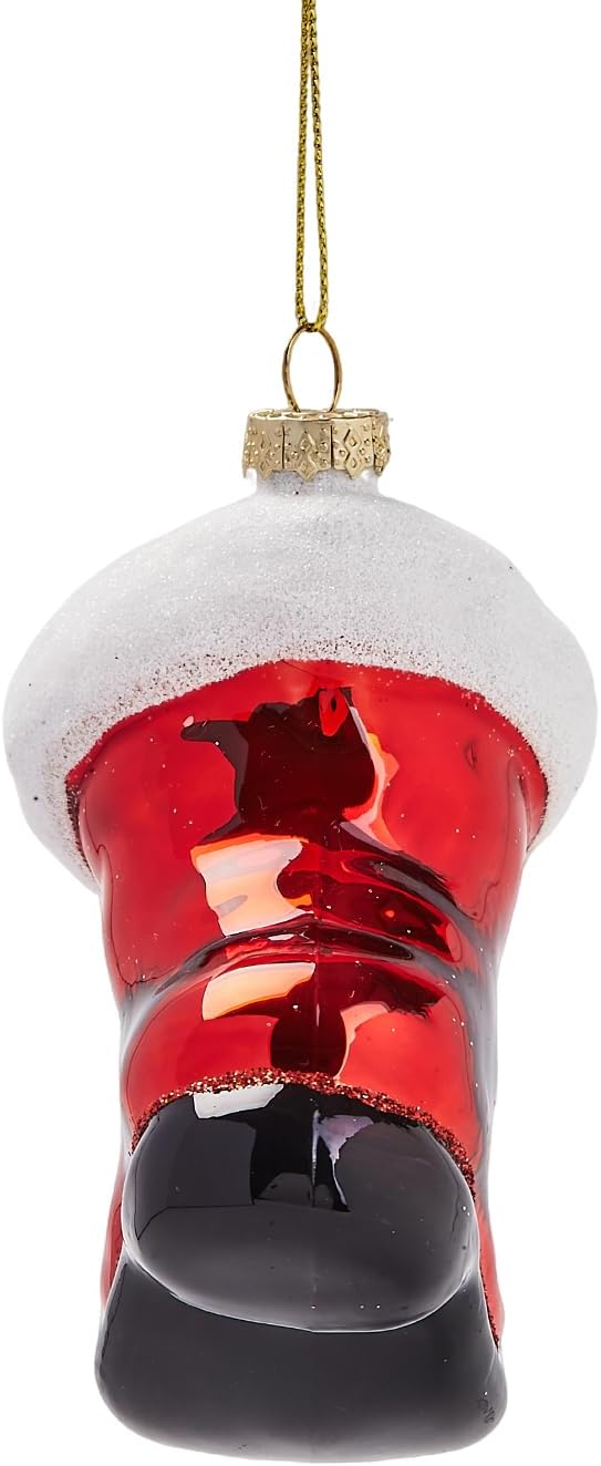 Hanging Christmas Ornaments 2025, Handcrafted Glass Blown Xmas Tree Decorations Holiday Ornaments Funny Gifts Collectible Winter Festival Decor for Home Party, Christmas Boots