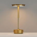 Rechargeable Cordless Table Lamps,Portable 5000mAh Table Light Touch 3 Color Stepless Dimming Battery Powered LED Table Lamp for Restaurant/Bars/Outdoor Party/Camping(Gold)