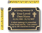 The Metal Foundry Personalised Memorial Cross Metal Plaque For Memory Of A Loved One, Mother, Father Or Grandparents. With Stake As Garden Stones Statue Gift Alternative Idea Handmade In Brass