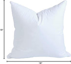 MoonRest® 18x18 Inch Synthetic Down Alternative Square Pillow Insert Form Stuffer for Sofa Shams, Decorative Throw Pillow, Cushion and Bed Pillow Stuffing - Hypoallergenic 18“X 18”