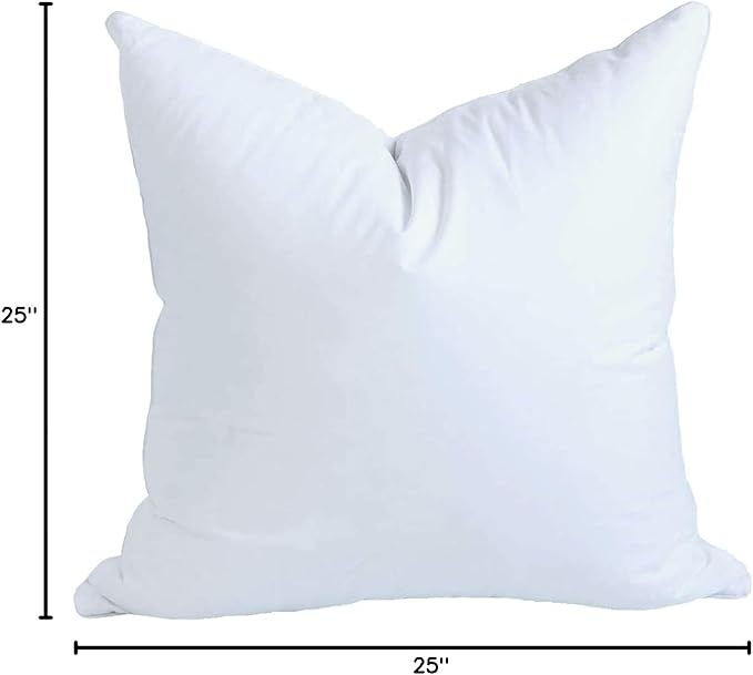 MoonRest® 25x25 Inch Synthetic Down Alternative Square Pillow Insert Form Stuffer for Sofa Shams, Decorative Throw Pillow, Cushion and Bed Pillow Stuffing - Hypoallergenic 25“X 25 “