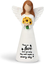 INLOMEM Sympathy Gifts for Loss of Loved One, Remembrance Gifts, Bereavement Gifts, Angel Gifts for Women, Memorial Gift for Loss of Dad Mom Grandmother, Angel Figurines (White)