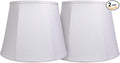 Double Tootoo Star White Lamp Shade Set of 2, Large Drum Lampshade for Floor Light and Table Lamp 10x14x10 inch, DIY Fabric Natural Linen Hand Crafted, Spider (White, 10x14x10 inch)