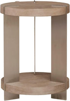 Liberty Furniture Harlow Living Room Chairside Table - Sandstone & Satin Nickel