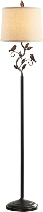 RORIANO 63" Rustic Leaf Floor Lamp for Living Room, Unique Bird Tall Standing Lamp with Rotary Switch, Vintage Floor Lamps for Bedroom Study Room, Bulb Included