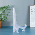 Artliving 10 Inch Clear Plastic Easels or Stand/Plate Holders to Display Pictures or Other Items at Weddings, Home Decoration, Birthdays, Tables (6 Pack)