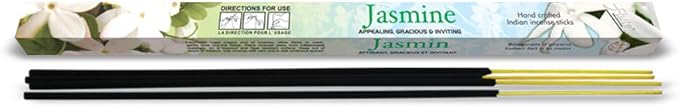 Flute Jasmine Premium Incense Sticks | 9" Inch Agarbatti Sticks with 40 Mins Burning time | Soothing Jasmine Fragrance for Emotional Comfort | 8 Sticks/Pack, 25 Packs/Box, 200 Sticks/Box