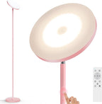 Pink Dimmable Floor Lamp, Bright 36W 3500LM Standing Lamp with Remote Touch Control, 2700K Soft White to 6500K Cool White Adjustable, LED Torchiere Tall Light for Living Room,Bedroom,Office,Sofa