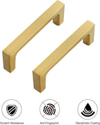 Ravinte 30 Pack Solid 3 Inch Kitchen Square Cabinet Handles Brushed Brass Drawer Pulls Kitchen Cabinet Hardware Handles
