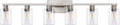 6-Light Bathroom Light Fixtures, Vanity with Clear Glass, Brushed Nickel Lighting Fixtures Over Mirror, 42inch Large Lights for Bathroom