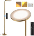 36W LED Floor Lamp, Upgrade Super Bright Standing Lamp, Modern Stepless Dimmable Torchiere Tall Lamp with Remote Control, 350°Rotating Head Reading Floor Lamp for Living Room, Bedroom, Office