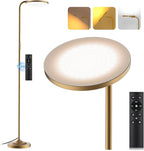 36W LED Floor Lamp, Upgrade Super Bright Standing Lamp, Modern Stepless Dimmable Torchiere Tall Lamp with Remote Control, 350°Rotating Head Reading Floor Lamp for Living Room, Bedroom, Office