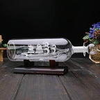 Home Decore Ship in A Bottle Glass Boat Wooden Home Room Decoration Vintage Hogar Decoration Accessories