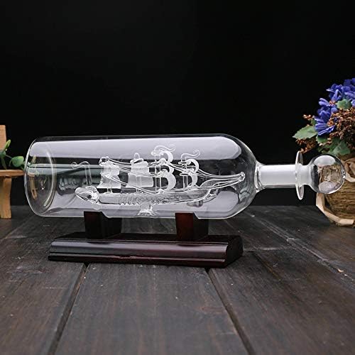Home Decore Ship in A Bottle Glass Boat Wooden Home Room Decoration Vintage Hogar Decoration Accessories