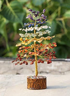 7 Chakra Tree of Life - Crystal Tree of Life, Gemstone Tree for Positive Energy, Feng Shui Tree Decor, Seven Chakra Tree, Money Tree Bonsai, Crystal Healing Stone Tree, Spiritual Gift Home Decor 10"
