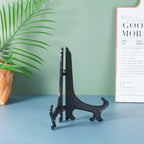Artliving 8 Inch Black 6pcs/Set Plastic Easels Plate Display Stands Picture Frame Stand Holder