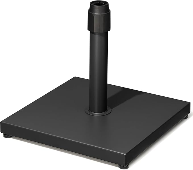 45lbs Patio Umbrella Base - Heavy Duty Outdoor Patio Market Umbrella Stand for Deck, Poolside, Balcony, Wind-Resistant Design,Black