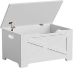 GarveeHome 23.6 in Storage Chest, Wooden Storage Bench with Safety Hinge, Easy Assembly, Large Shoe Bench for Entryway, Living Room, Bedroom
