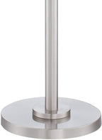 Possini Euro Design Meridian Modern Torchiere Floor Lamp Standing LED 4-Light 72" Tall Brushed Nickel Silver White Frosted Glass Shade Decor for Living Room Reading House Bedroom Office