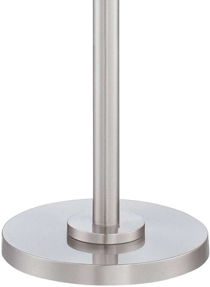 Possini Euro Design Meridian Modern Torchiere Floor Lamp Standing LED 4-Light 72" Tall Brushed Nickel Silver White Frosted Glass Shade Decor for Living Room Reading House Bedroom Office