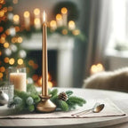10-Inch Tall Dripless Taper Candles Set of 4 - Gold Tapered Candles, Perfect for Wedding,Christmas - Smokeless, Unscented, Long Burning - Hand Poured, Colored Tall Candlesticks - doradas