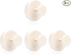 Wreath Hanger for Front Door, Heavy Duty Wreath Hangers for Front Door & Glass Window, Upgrade Suction Cup Hooks for Shower,Christmas Thanksgiving Halloween Easter Valentine (White, 4p)