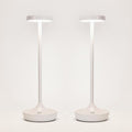 2 Pack Led Cordless Rechargeable Waterproof Table Lamp(Battery Operated Touch Light 3 Color Dimming Portable Night Lamp IP54 Waterproof Suitable For Indoor Outdoor Patio Restaurant Dining Home)White