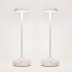 2 Pack Led Cordless Rechargeable Waterproof Table Lamp(Battery Operated Touch Light 3 Color Dimming Portable Night Lamp IP54 Waterproof Suitable For Indoor Outdoor Patio Restaurant Dining Home)White