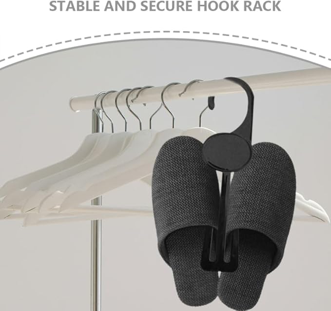 30Pcs Hanging Shoe Hooks 7.1X3.5In Slipper Organizer Rack for Closet Entryway Storage and Drying Multi Functional Shoe Holder for Home