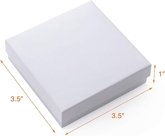GEFTOL Jewelry Gift Boxes 20 Pack 3.5x3.5x1 Inch Cardboard Jewelry Boxes,Small Gift Boxes for Jewelry Earrings Necklaces Handmade Bangles Bracelets(White)