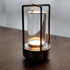 Klarako Crystal Lantern Lamp – Modern Cordless Rechargeable Bedside & Outdoor Light, Portable Wireless Lamp – Dimmable Touch Control – Luxury Living Room & Hotel-Style Lighting (Black, 40-Pack)