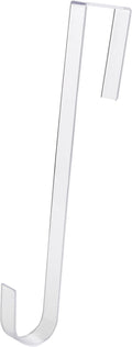 Non Scratch, 100% Clear 12 in Wreath Hanger. Christmas Wreaths Holder for Hanging Fall Halloween Decorations Over Front or Garage Door. Best Long Hook for Indoor or Outdoor Home Decor