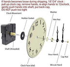 Oldtown Farmhouse Metal & Solid Wood Noiseless Wall Clock (Coastal Grey, 24-inch)