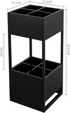 MyGift Premium Hotel Series Opaque Black Acrylic Freestanding Umbrella Holder Rack, Commercial Grade 12mm & 8mm Thick Acrylic Home Entryway Storage Stand for Long and Short Umbrellas