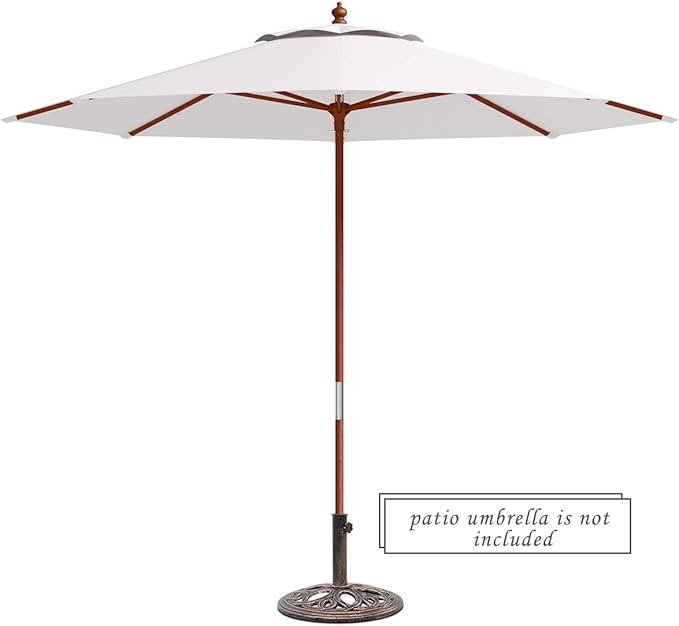 Giantex 18" Round Umbrella Base Stand 23Lbs Cast Iron Market Patio Outdoor Deck Porch Lawn Garden Heavy Duty Patio Umbrella Base Stand